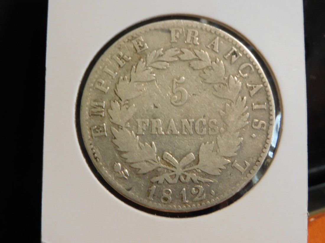  FRANCE 5 FRANCS 1812 L [BAYONNE].GRADE-PLEASE SEE PHOTOS.   