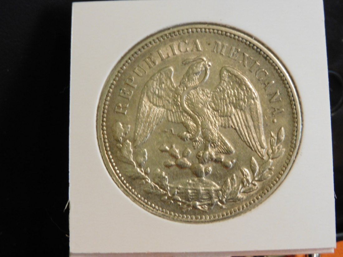  MEXICO 1 PESO 1908 Mo-AM.GRADE-PLEASE SEE PHOTOS.   