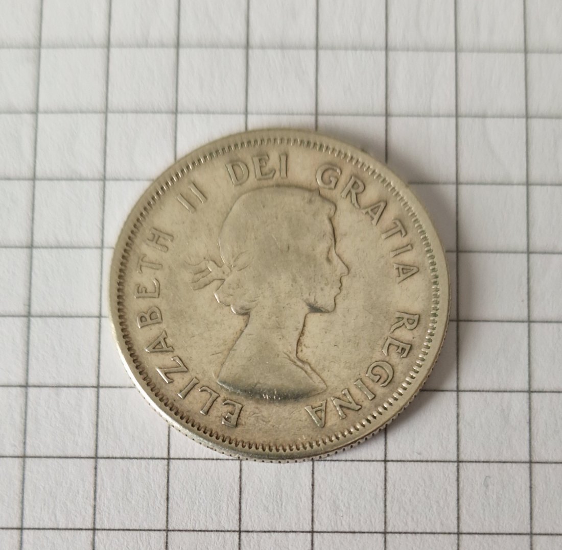  Silbermünze 25 Cents Kanada 1958   