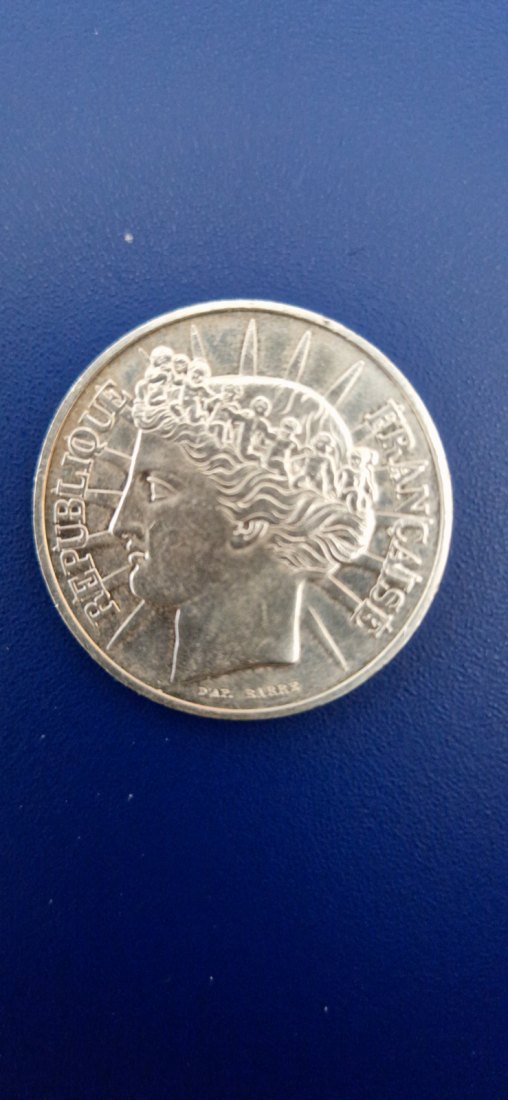  Silbermünze Frankreich 100 Franc 1988   