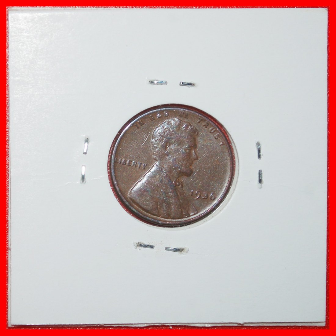  Ⰶ WHEAT PENNY (1909-1959): USA ★ 1 CENT 1936! LINCOLN (1809-1865) IN HOLDER!★LOW START ★ NO RESERVE!   