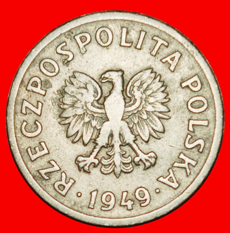  Ⰶ SOCIALIST CZECHOSLOVAKIA: POLAND ★ 10 GROSHES 1949 TWO WORDS!★LOW START ★ NO RESERVE!   