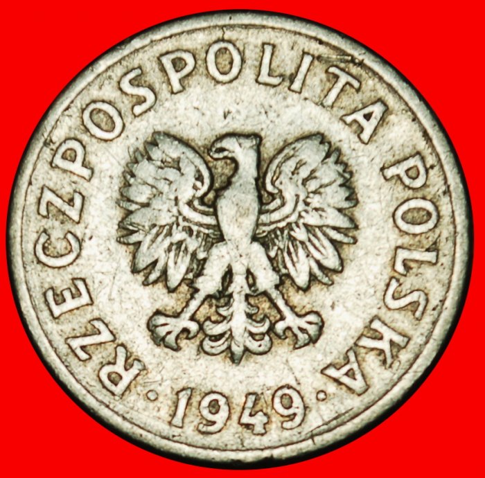 Ⰶ 2 SOLD EAGLE: POLAND ★ 20 GROSHES 1949 TWO WORDS! ★LOW START ★ NO RESERVE!   