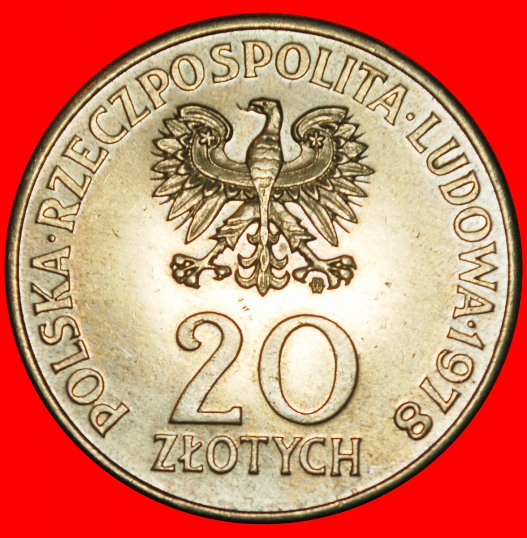  Ⰶ HERMASZEWSKI (1941-2022): POLAND★20 ZLOTYS 1978 INTERKOSMOS-78! UNC LUSTRE★LOW START ★ NO RESERVE!   