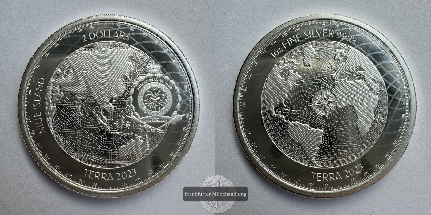  Niue 2 Dollar  2023 Terra FM-Frankfurt KM#6032  Feinsilber: 31,1g   