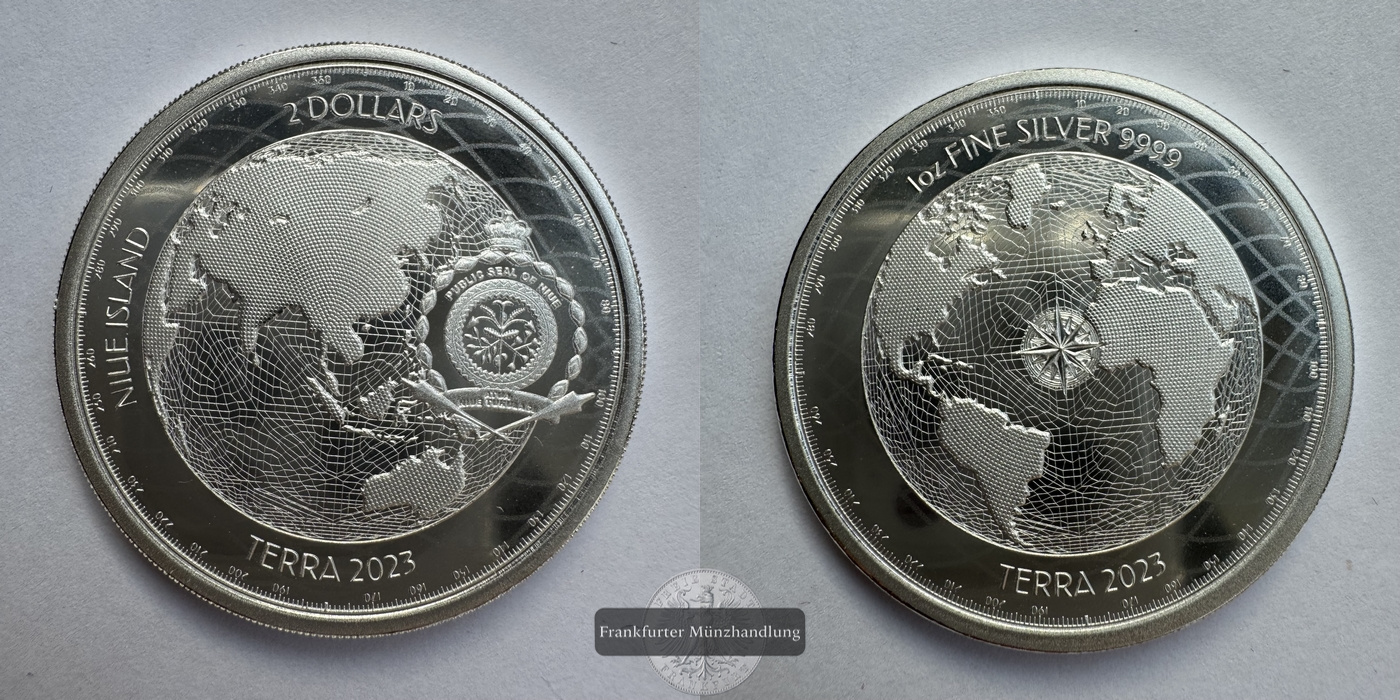  Niue 2 Dollar  2023 Terra FM-Frankfurt KM#6032  Feinsilber: 31,1g   