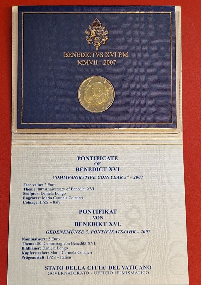  Vatikan 2 Euro KMS 2007 Münzenankauf Koblenz Frank Maurer AI 546   