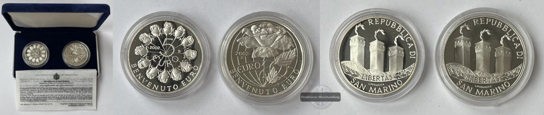  San Marino 2002 Benvenuto Euro FM-Frankfurt  Feinsilber: 37g   