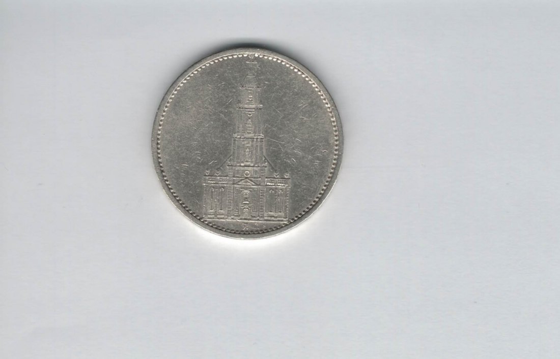  5 Mark 1935 A Garnisonkirche Reichsmark silber/12,5g fein H´Kreuz Deutschland Spittalgold9800 (4975)   