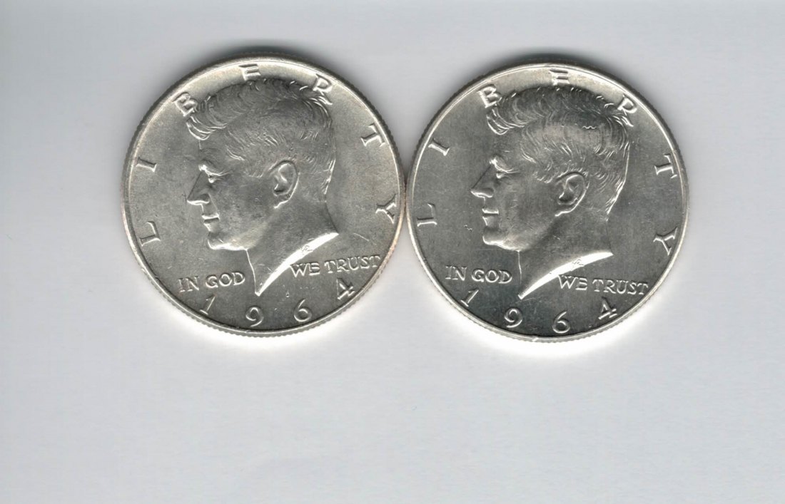  1/2 Dollar 1964 half Kennedy silber 900/á 11,25g fein USA Spittalgold9800 (5095   