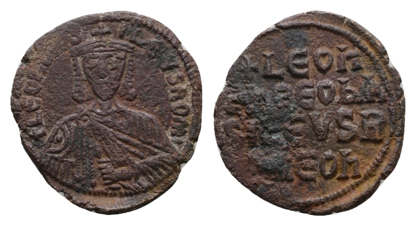  Antike; Byzanz; Kleinmünze; Bronze; 6,42 g; Ø 26,4 mm   