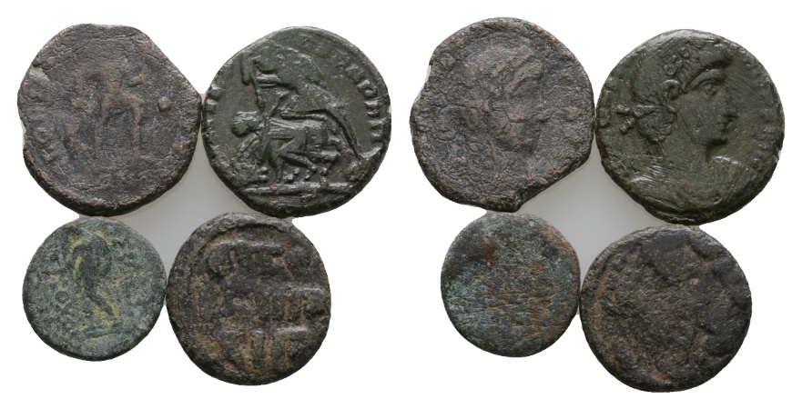  Antike; Lot Kleinmünzen ( 4 Stück); Bronze; 9,15 g   