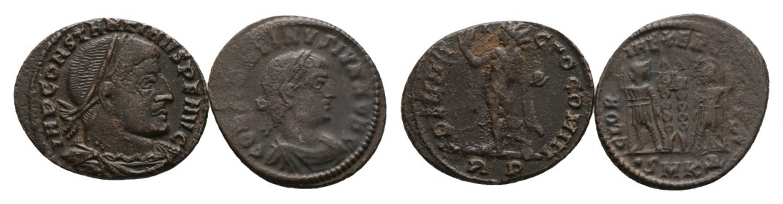  Antike; Lot Kleinmünzen ( 2 Stück); Bronze; 4,80 g   