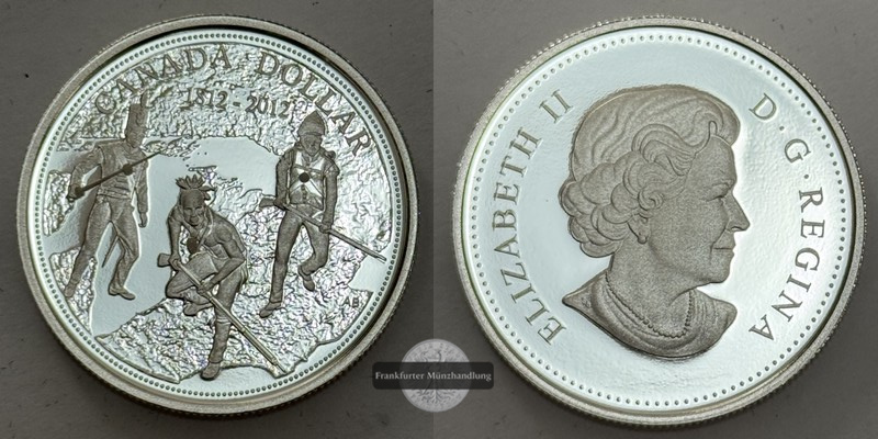  Kanada - 1 Dollar  2012  Krieg von 1812  FM-Frankfurt    Feinsilber: 25g   