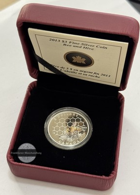  Kanada - 3 Dollar  2013  Tierarchitekten - Biene   FM-Frankfurt    Feinsilber: 7,9g   