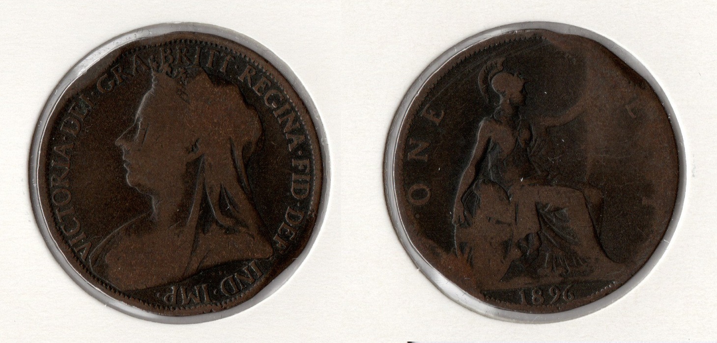  U.K. 1 Penny 1896 (Bro) Viktoria (1837-1901) s-ss   