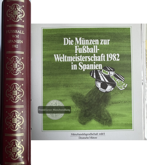  Weltmeisterschaft 1982 in Spanien Münzenset 6x Münze FM-Frankfurt Feinsilber: 121,9g pp   