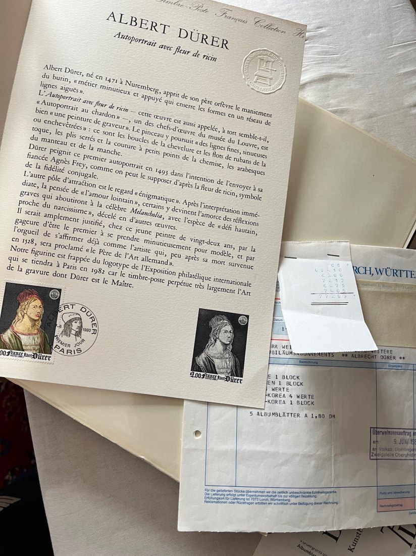  ALBRECHT DÜRERS unsterbliche Werke Briefmarken Sammlung LINDNER ALBUM 1979 Dürer   