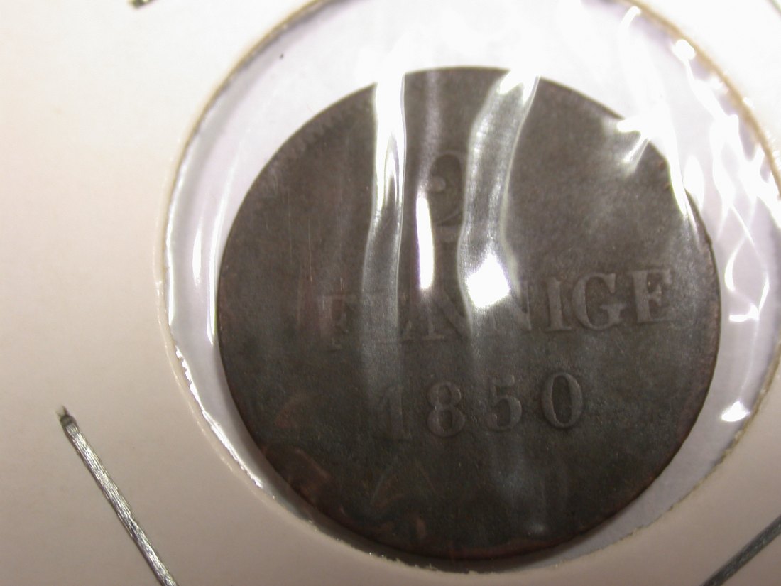 I20 Bayern 2 Pfennig 1850 in s-ss Originalbilder