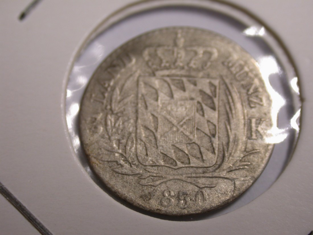 I20 Bayern 3 Kreuzer 1830 in f.ss Originalbilder