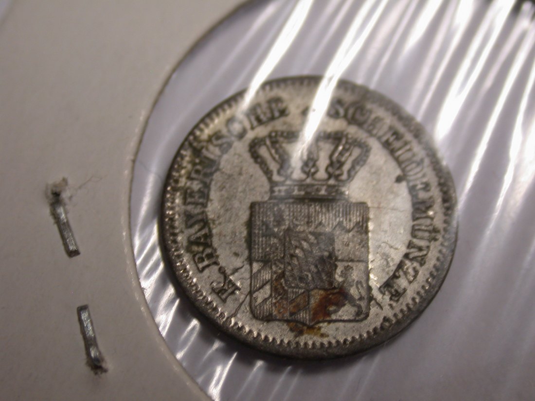  I20 Bayern  1 Kreuzer 1865 in ss-vz   Originalbilder   