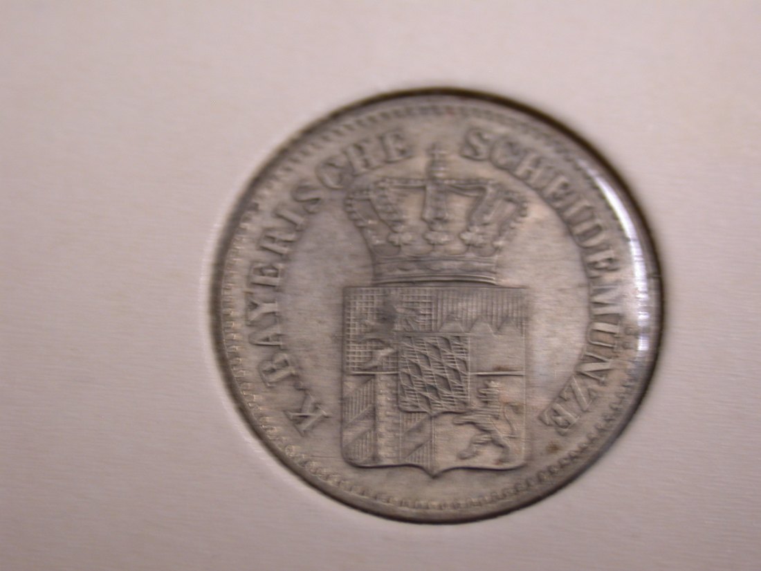  I20 Bayern  3 Kreuzer 1865 in vz/vz+   Originalbilder   