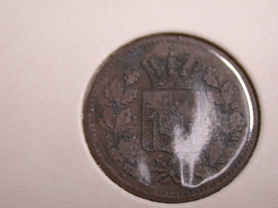  I20 Bayern  1 Pfennig 1870 in ss+/ss-vz   Originalbilder   