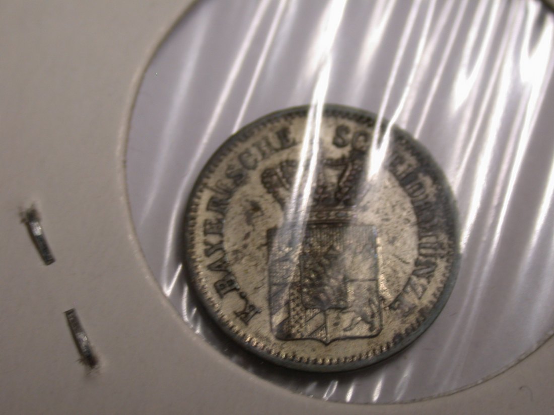  I20 Bayern  1 Kreuzer 1866 in ss/ss+  Originalbilder   