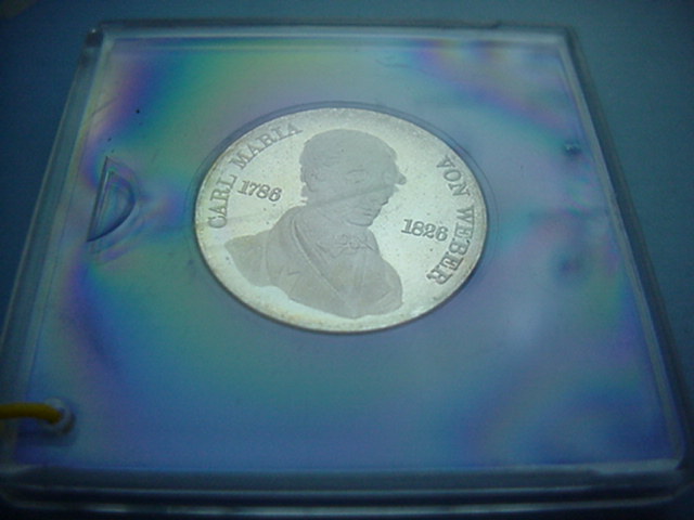 DDR Zum 170. Todestag von Carl Maria von Weber10 Mark PP