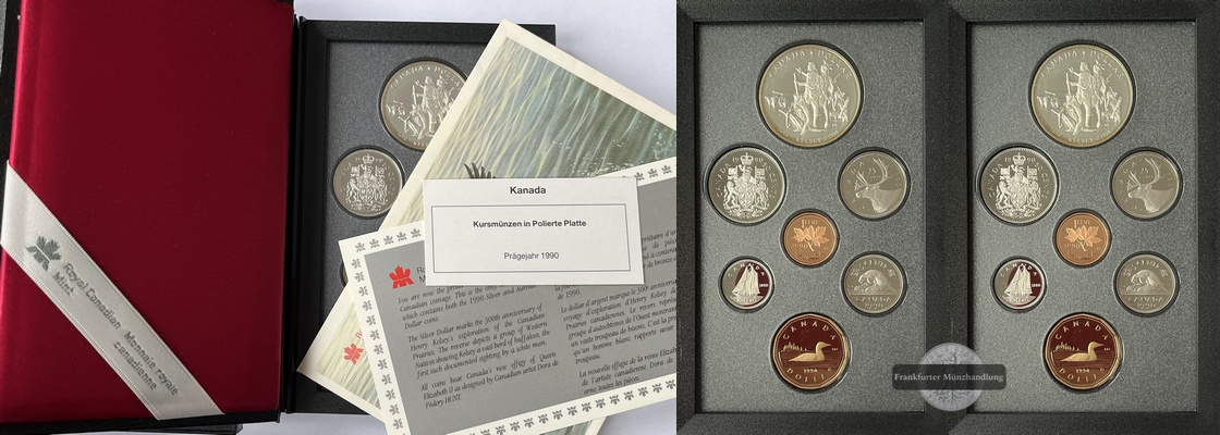  Kanada Royal Canadian Mint Set 1990 FM-Frankfurt   