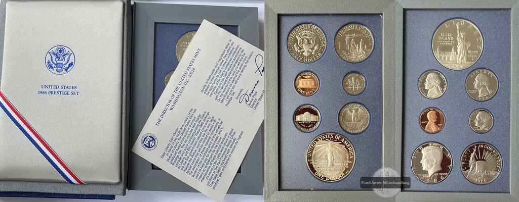  USA 1986 Liberty Prestige Set FM-Frankfurt   