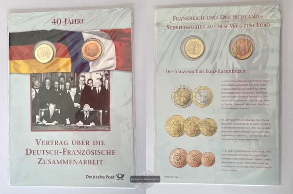  BRD 2003 Französischen Euro-Kursmünzen FM-Frankfurt   