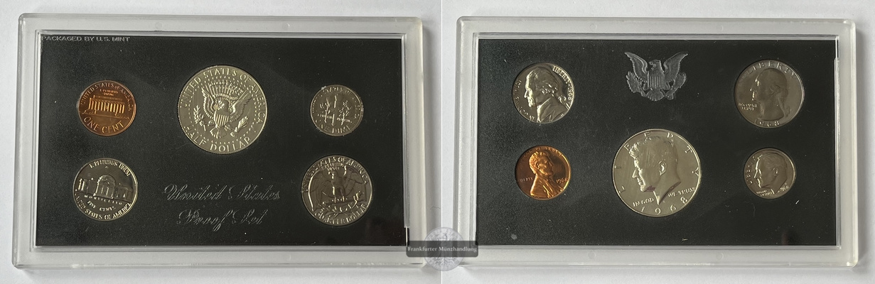  USA 1968 5 Liberty Münzen Proof Set FM-Frankfurt   