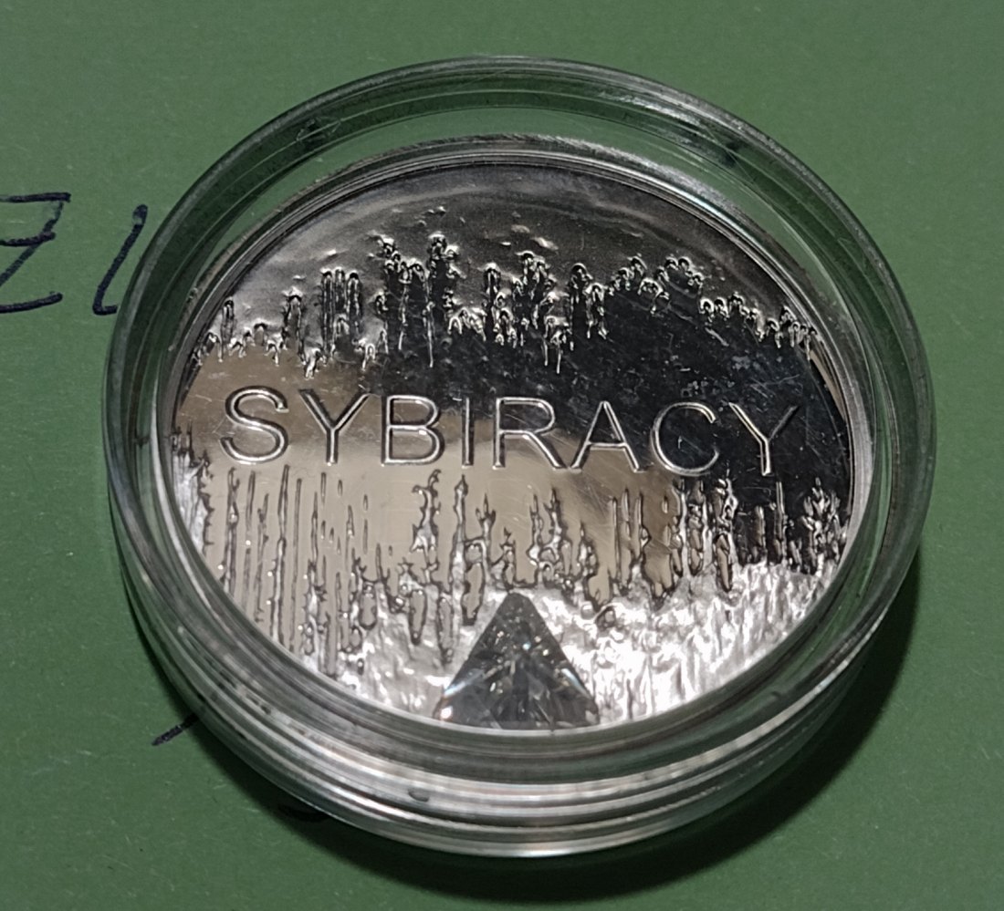  Polen Silber, 10 Zloty 2008, Sibirische Exilanten mit zirkonia Edelstein   