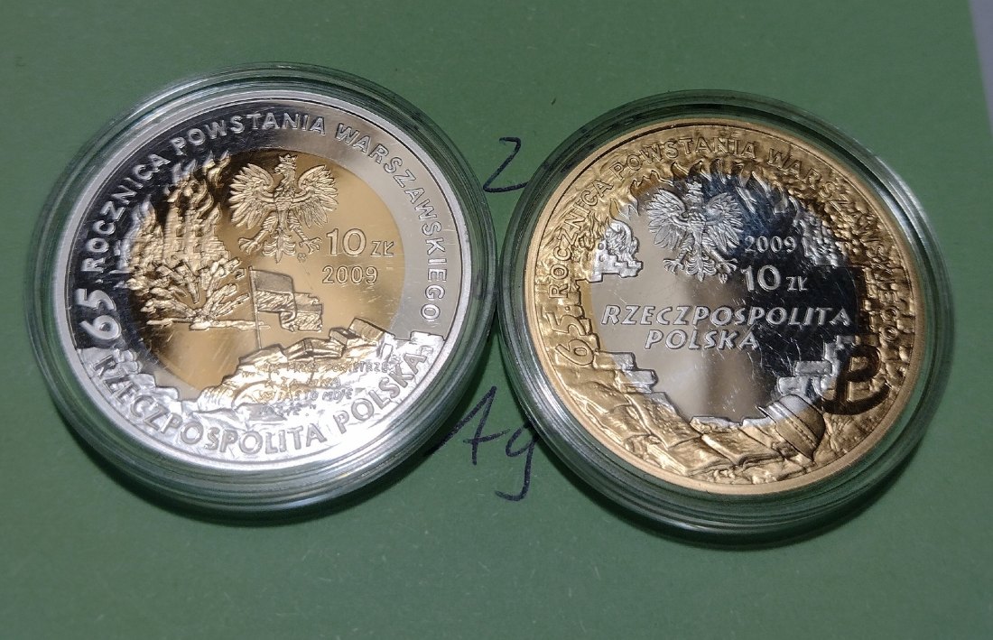  Polen Silber, 2x 10 Zloty 2009 Warschau Dichter   