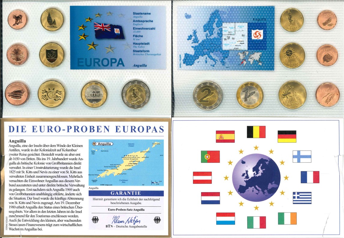  Europroben: Kursmünzensatz Anguilla 2009   