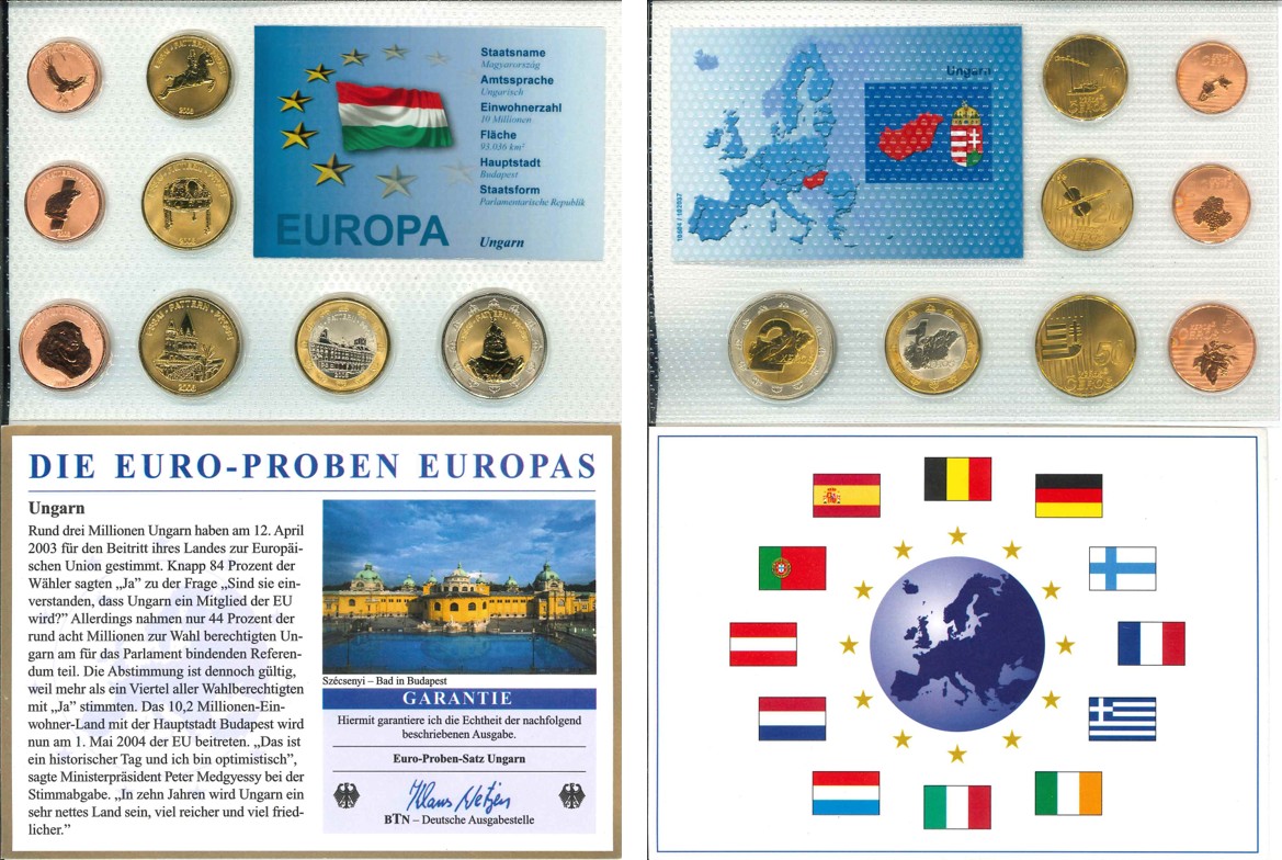 Europroben: Kursmünzensatz Ungarn 2008   