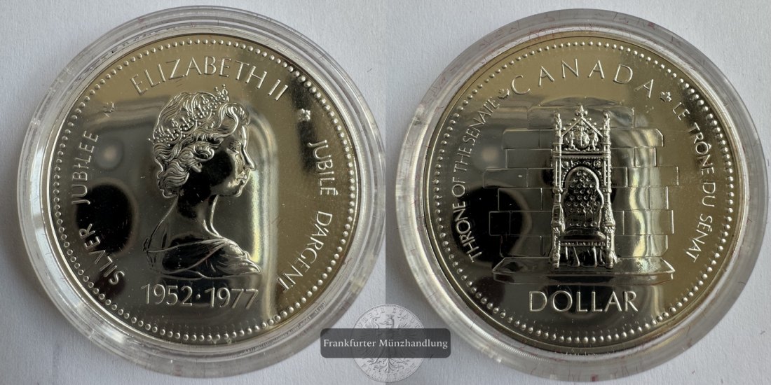  Kanada, 1 Dollar 1977 Silber Jubiläum FM-Frankfurt KM#118 Feinsilber: 11,66g   