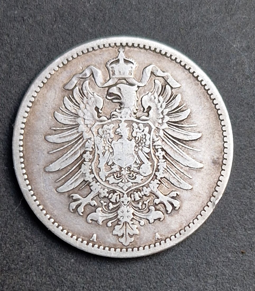  1 Mark 1882 A kleiner Adler Silber Jaeger 9 XXL Bilder   
