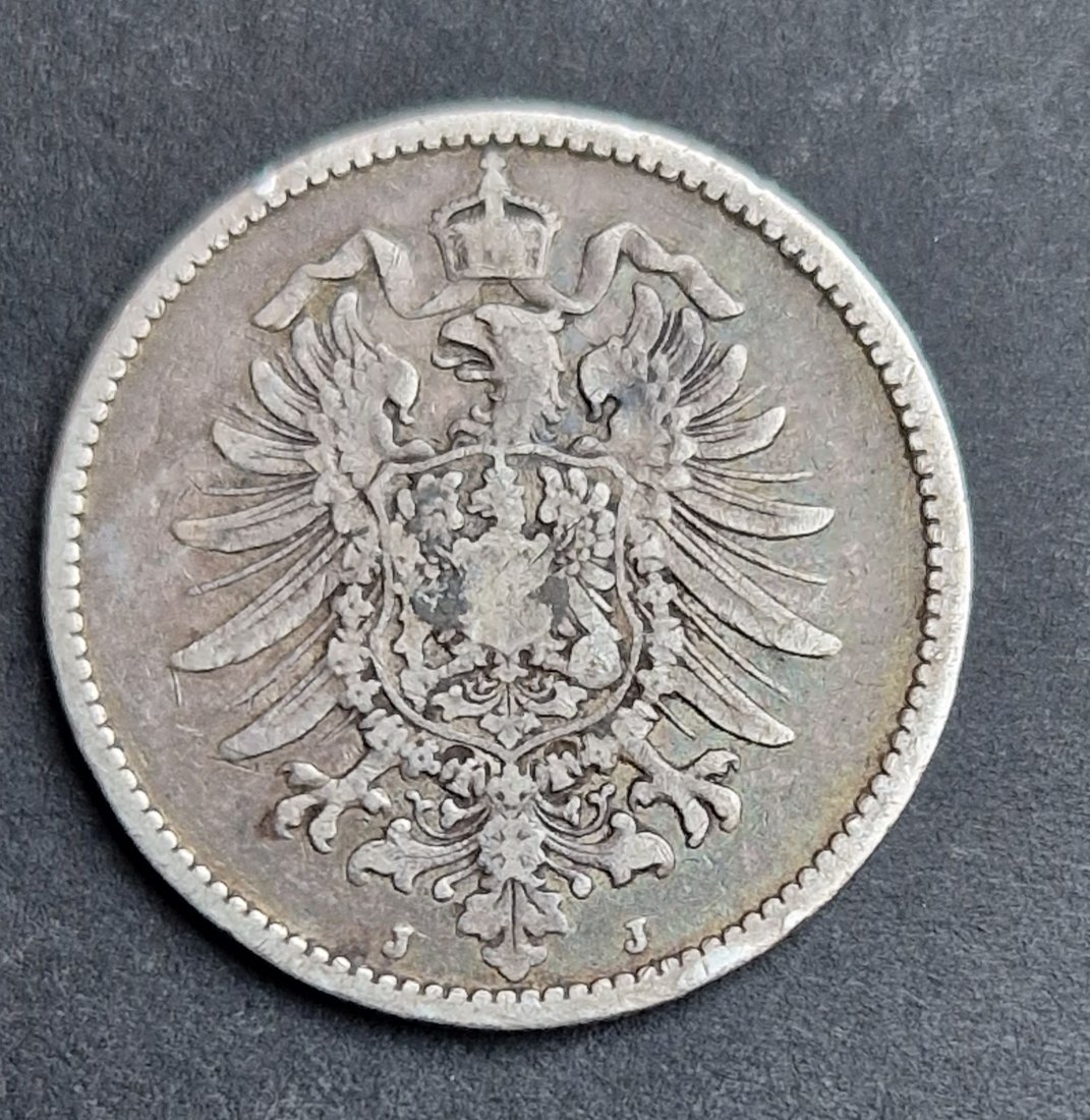  1 Mark 1881 J kleiner Adler Silber Jaeger 9 XXL Bilder   
