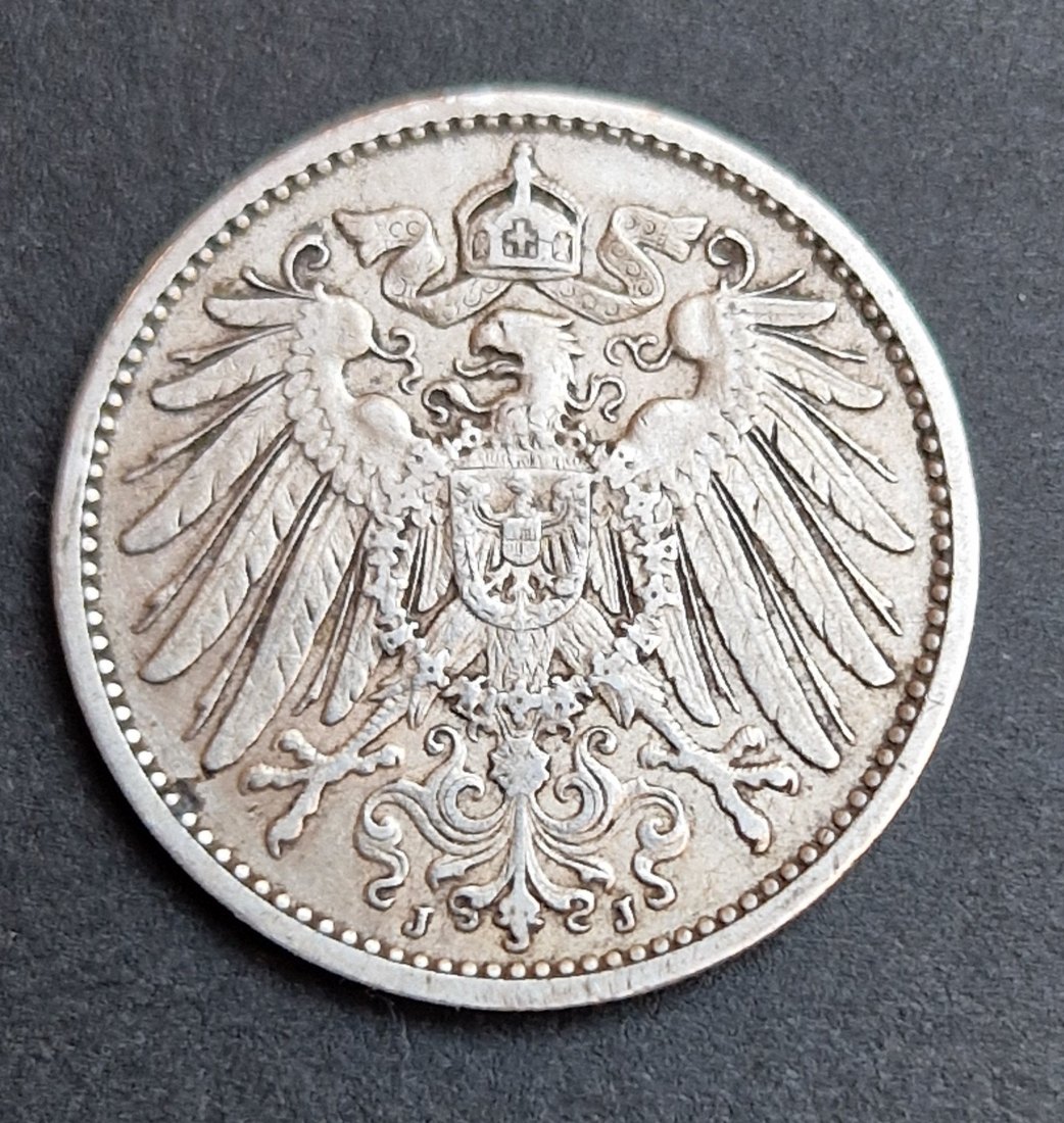  1 Mark 1904 J großer Adler Silber Jaeger 9 XXL Bilder   