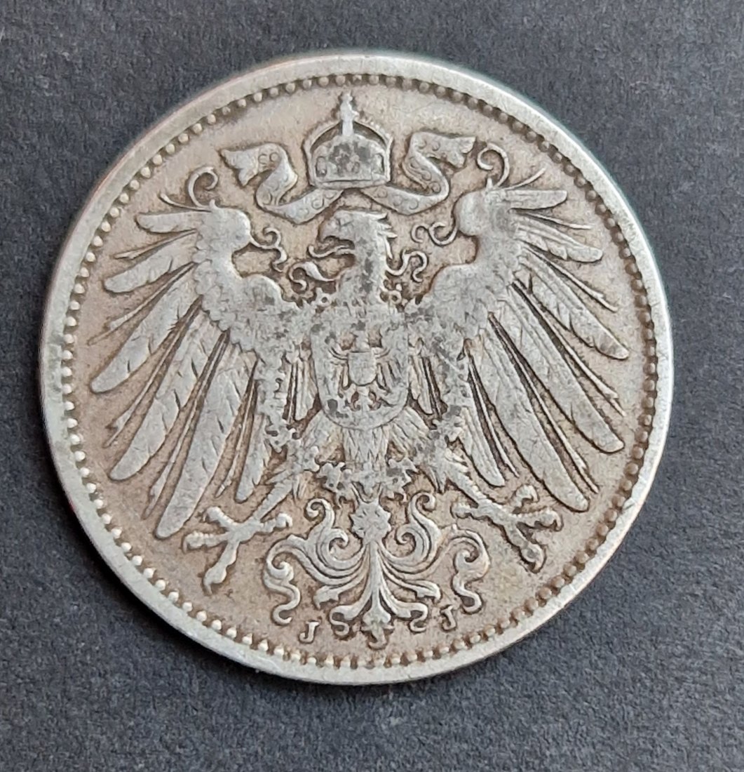  1 Mark 1905 J großer Adler Silber Jaeger 9 XXL Bilder   