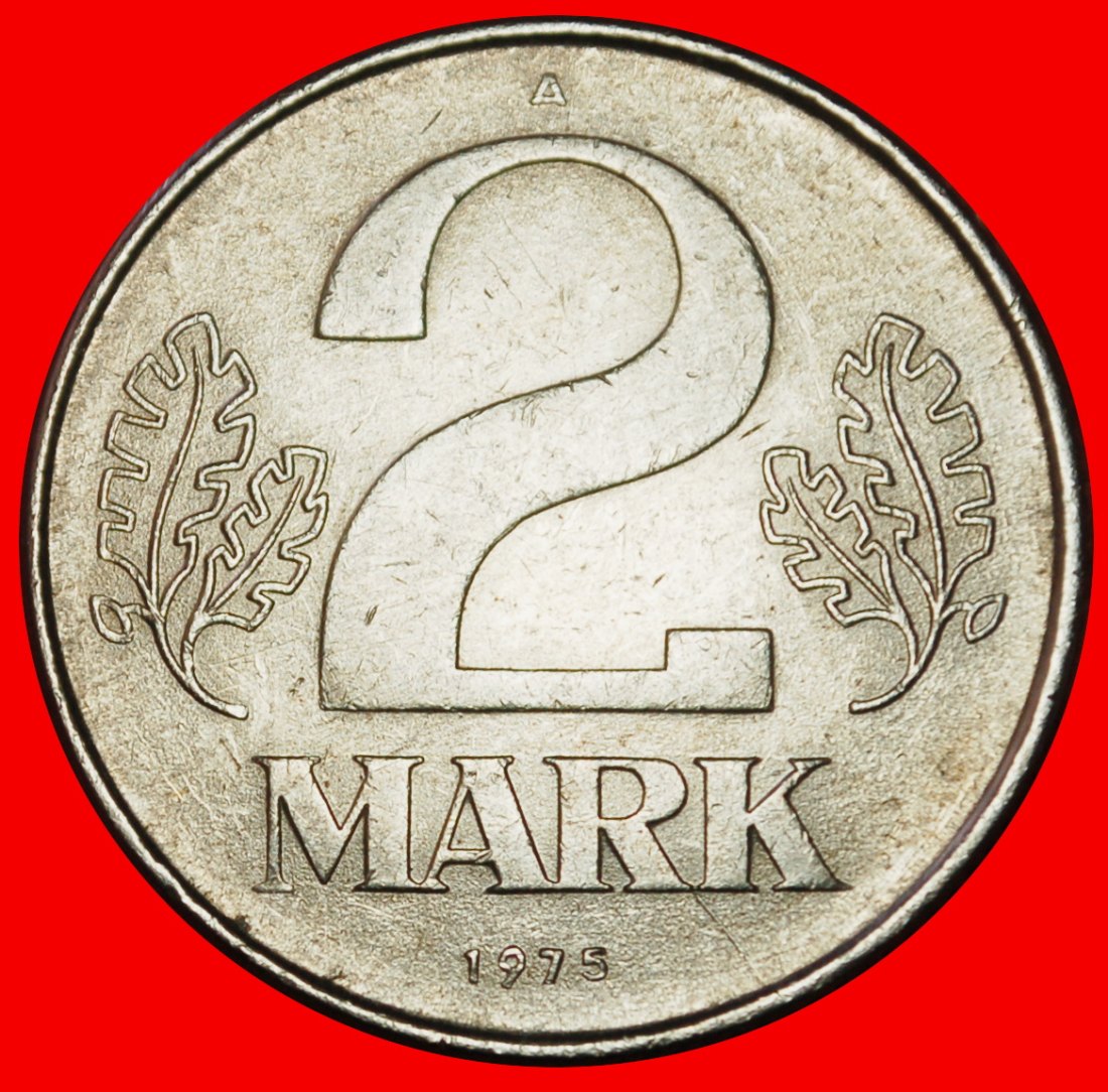 Ⰶ HAMMER UND ZIRKEL (1972-1990): DEUTSCHLAND ★ 2 MARK 1975A! ★OHNE VORBEHALT!