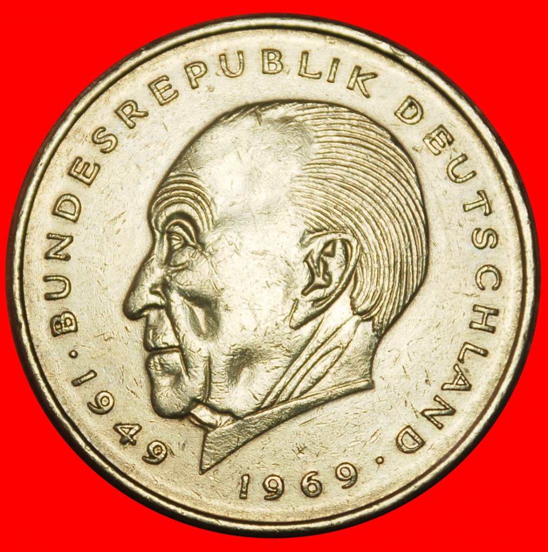  Ⰶ ADENAUER (1876-1967): GERMANY ★ 2 MARKS 1982G I+B+r2! JUST PUBLISHED! ★LOW START★ NO RESERVE!   