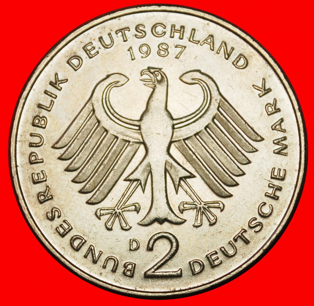  Ⰶ NOT FORMULA 1 SCHUMACHER 1949-1979: GERMANY ★ 2 MARKS 1987D B+r2! BAVARIA! ★LOW START★ NO RESERVE!   