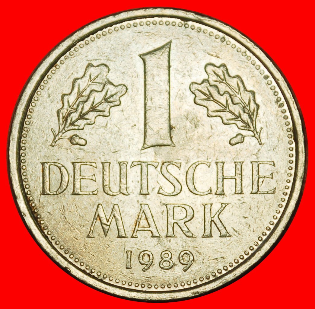  Ⰶ NOT COMMUNIST TYPE (1950-2001): GERMANY ★ 1 MARK 1989J HAMBURG! ★PUBLISHED★LOW START★ NO RESERVE!   