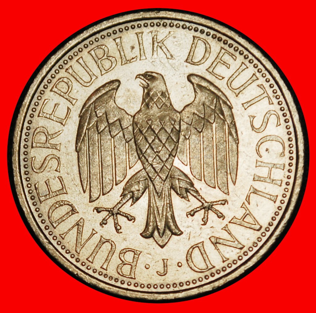  Ⰶ NOT COMMUNIST (1950-2001): GERMANY★ 1 MARK 1992J III+D+r2 HAMBURG★PUBLISHED★LOW START★ NO RESERVE!   