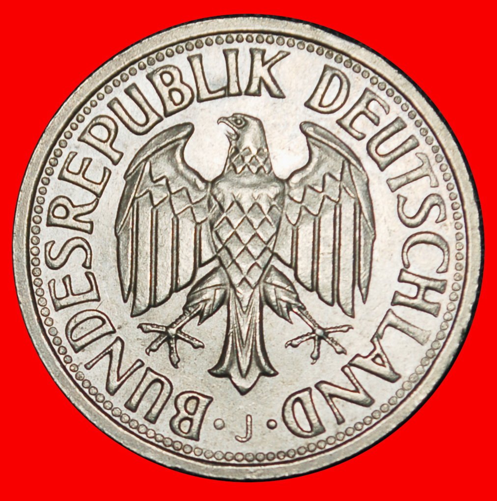  Ⰶ NOT COMMUNIST TYPE (1950-2001): GERMANY ★ 1 MARK 1964J I+A+r1! HAMBURG! UNC★LOW START★ NO RESERVE!   