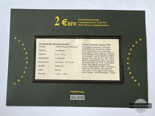 Spanien Euro-Münzensatz 2005 2 Euro Gedenksatz FM-Frankfurt   