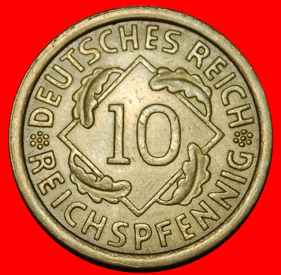  Ⰶ WEIZENPYRAMIDE (1924-1936): DEUTSCHLAND ★ 10 REICHSPFENNIG 1929A! PREUSSEN! ★OHNE VORBEHALT!   
